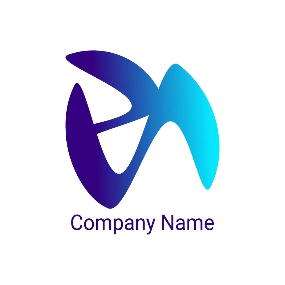 un vecteur de logo avec une combinaison des lettres p et a, ou d'autres lettres similaires, avec des dégradés de violet à bleu, convenant à un symbole dynamique et moderne d'une institution ou d'une entreprise