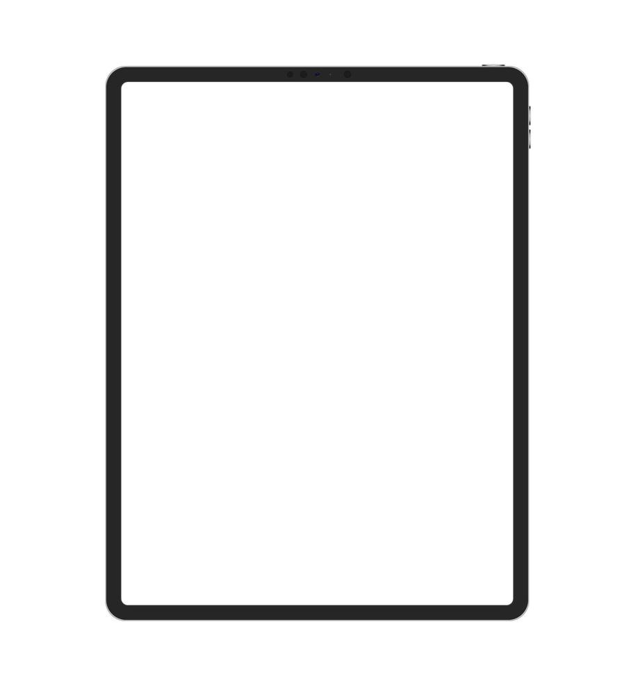 tablette moderne design plat simple isolé vecteur