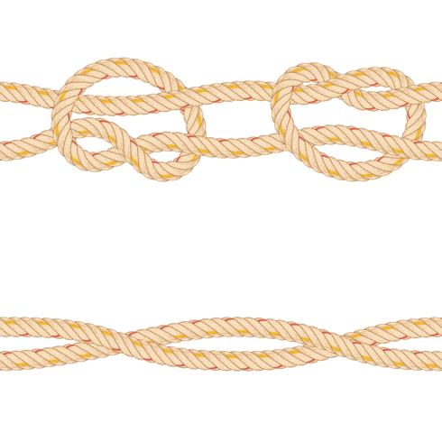 Modèle sans couture avec la flexion de la corde. vecteur