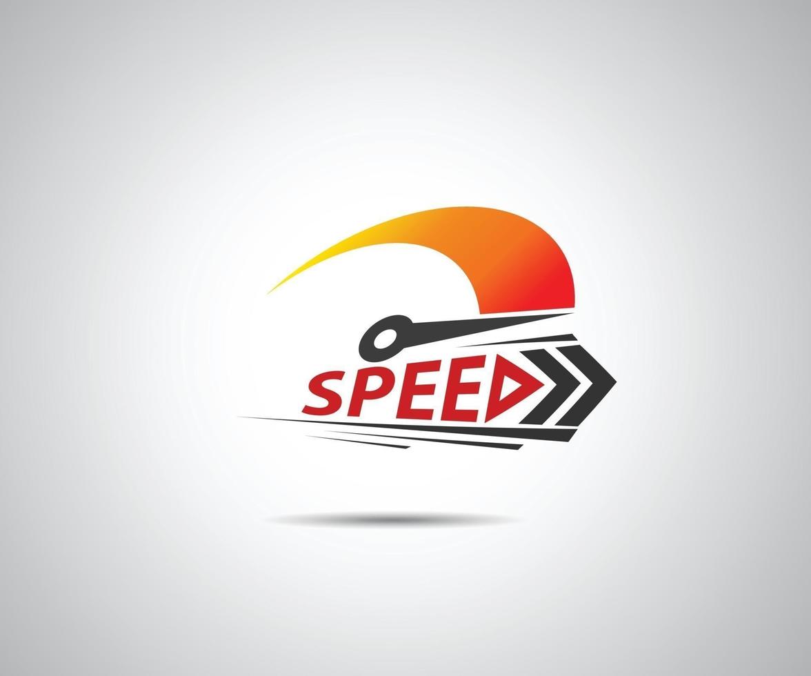 logo du compteur de vitesse. vite vecteur
