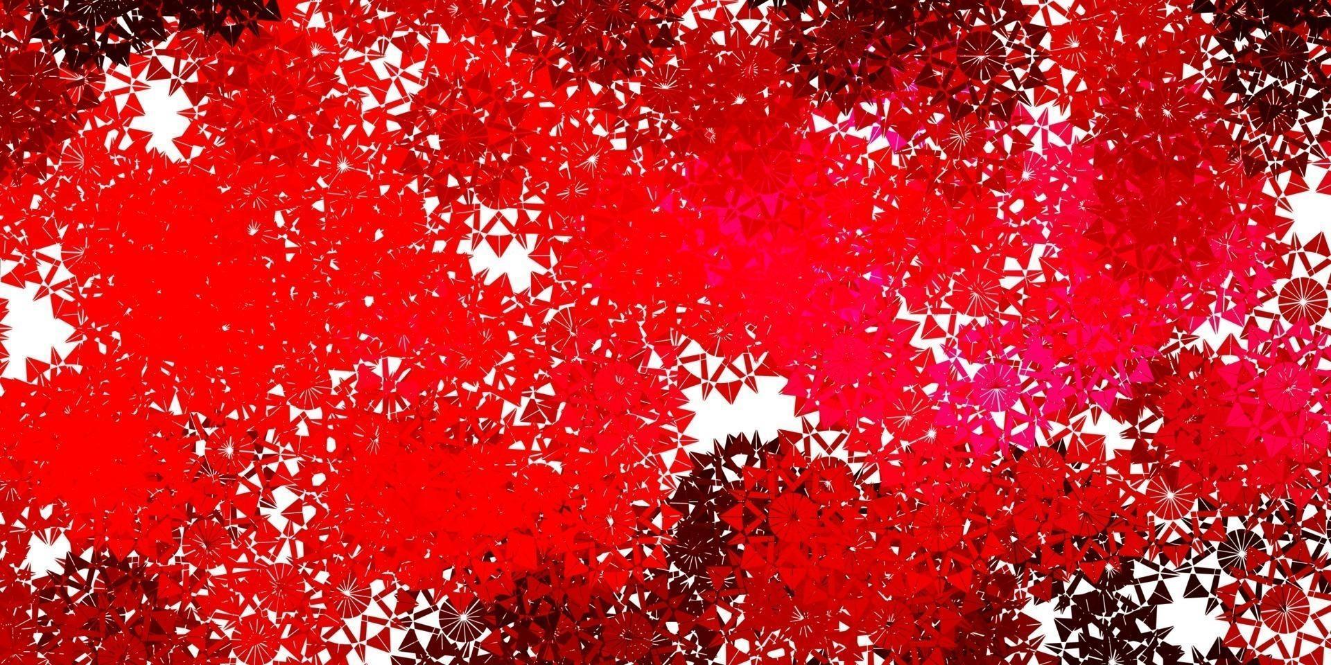 fond de vecteur rose clair avec des flocons de neige de Noël.
