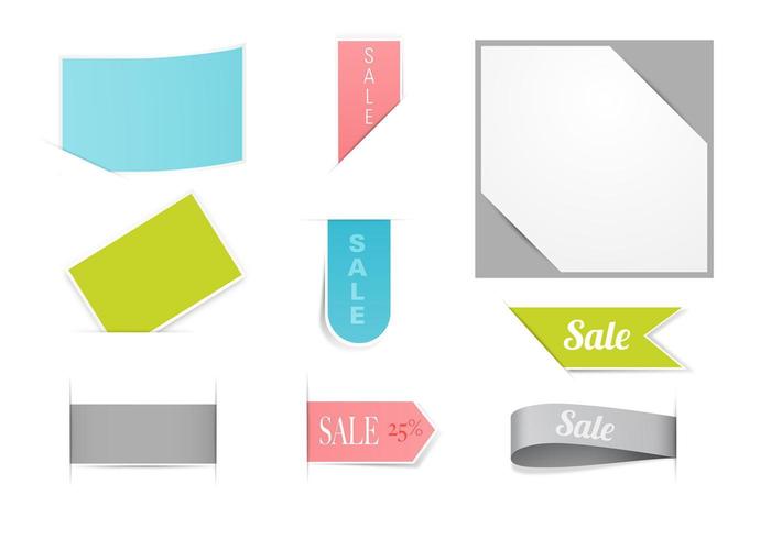 Affaires et vente tag vector pack