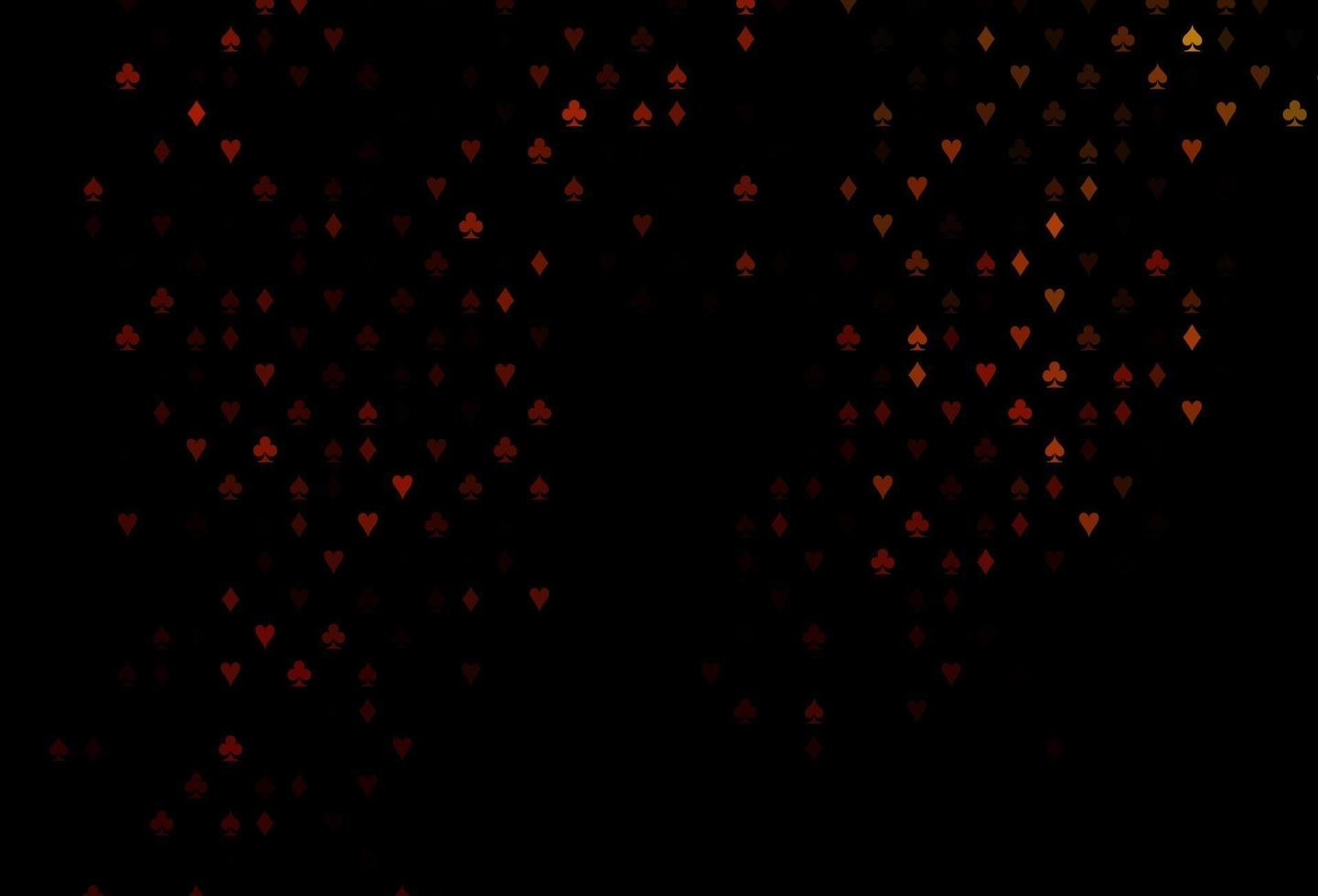 texture vectorielle jaune foncé, orange avec des cartes à jouer. vecteur