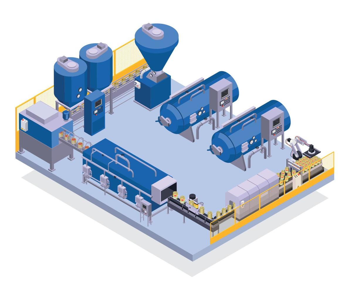 composition de la gamme d'aliments en conserve vecteur