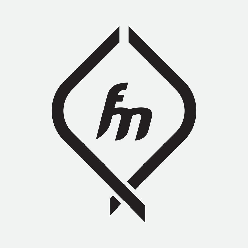 vecteur de logo fm lettre monogramme unique