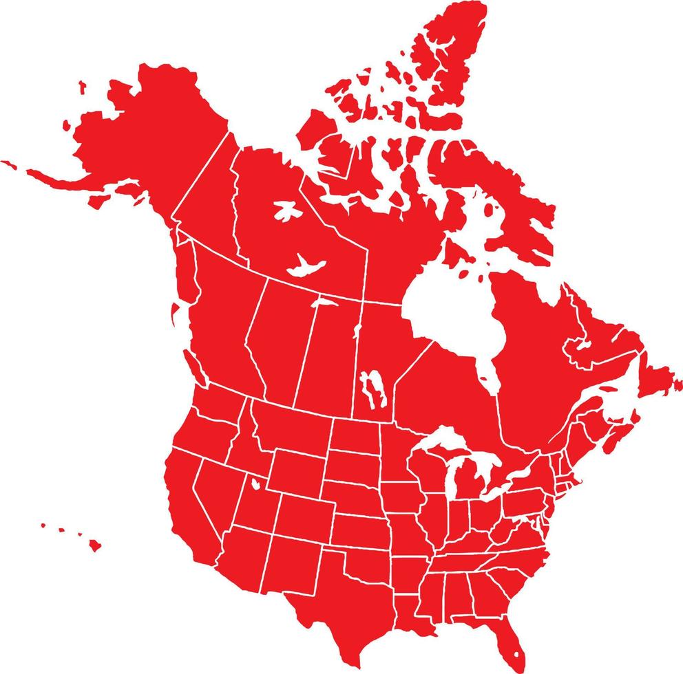 Canada carte vierge - Une carte muette du Canada (Amérique du Nord -  Amérique)