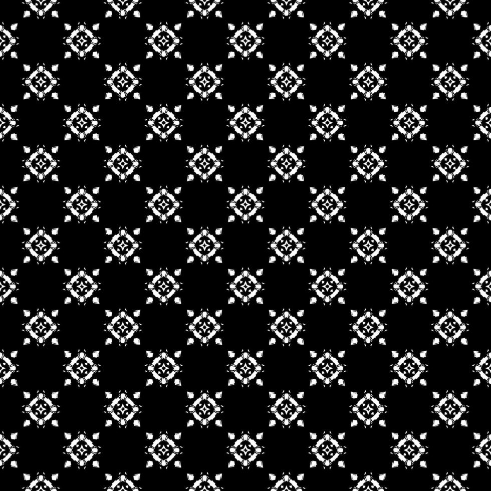 texture de modèle sans couture noir et blanc. conception graphique ornementale en niveaux de gris. ornements en mosaïque. modèle de modèle. vecteur