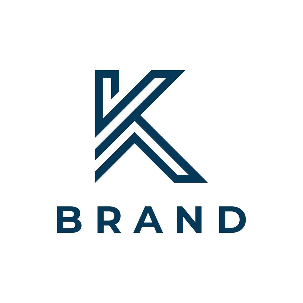modèle de conception de logo lettre k vecteur