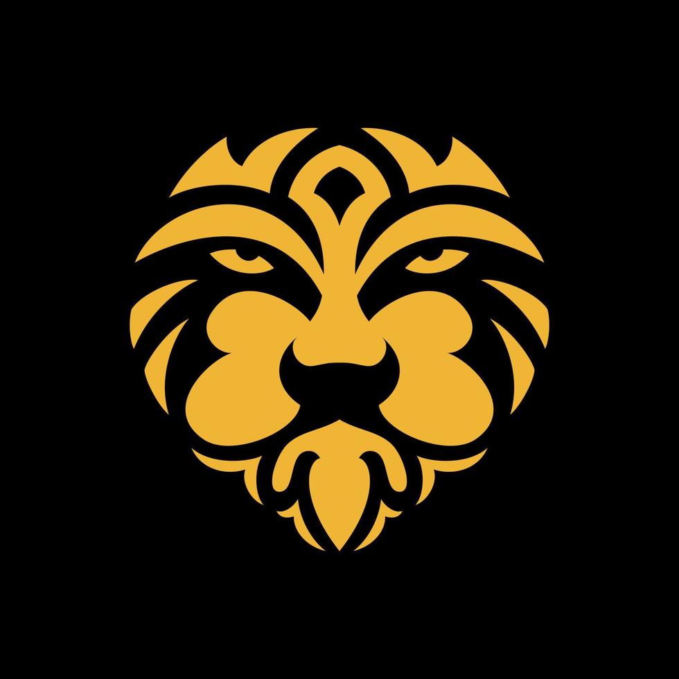 modèle de conception de logo tête de lion vecteur