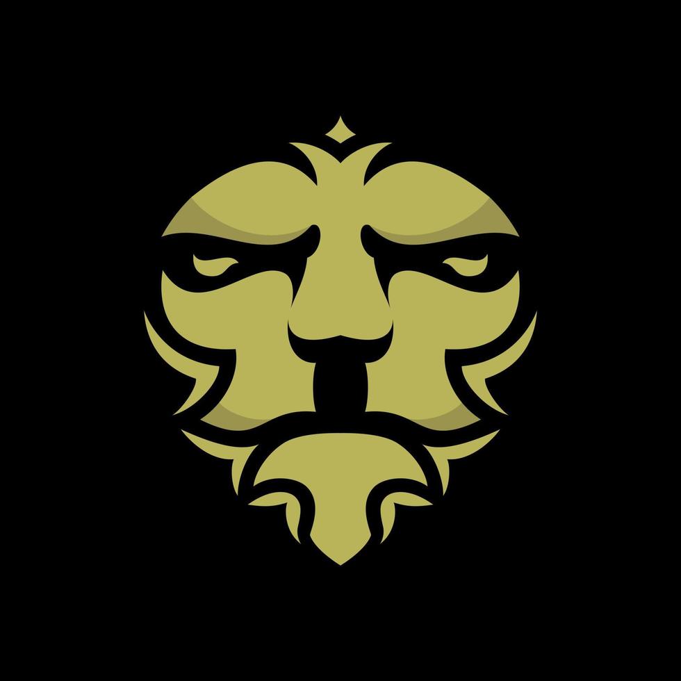 modèle de conception de logo tête de lion vecteur