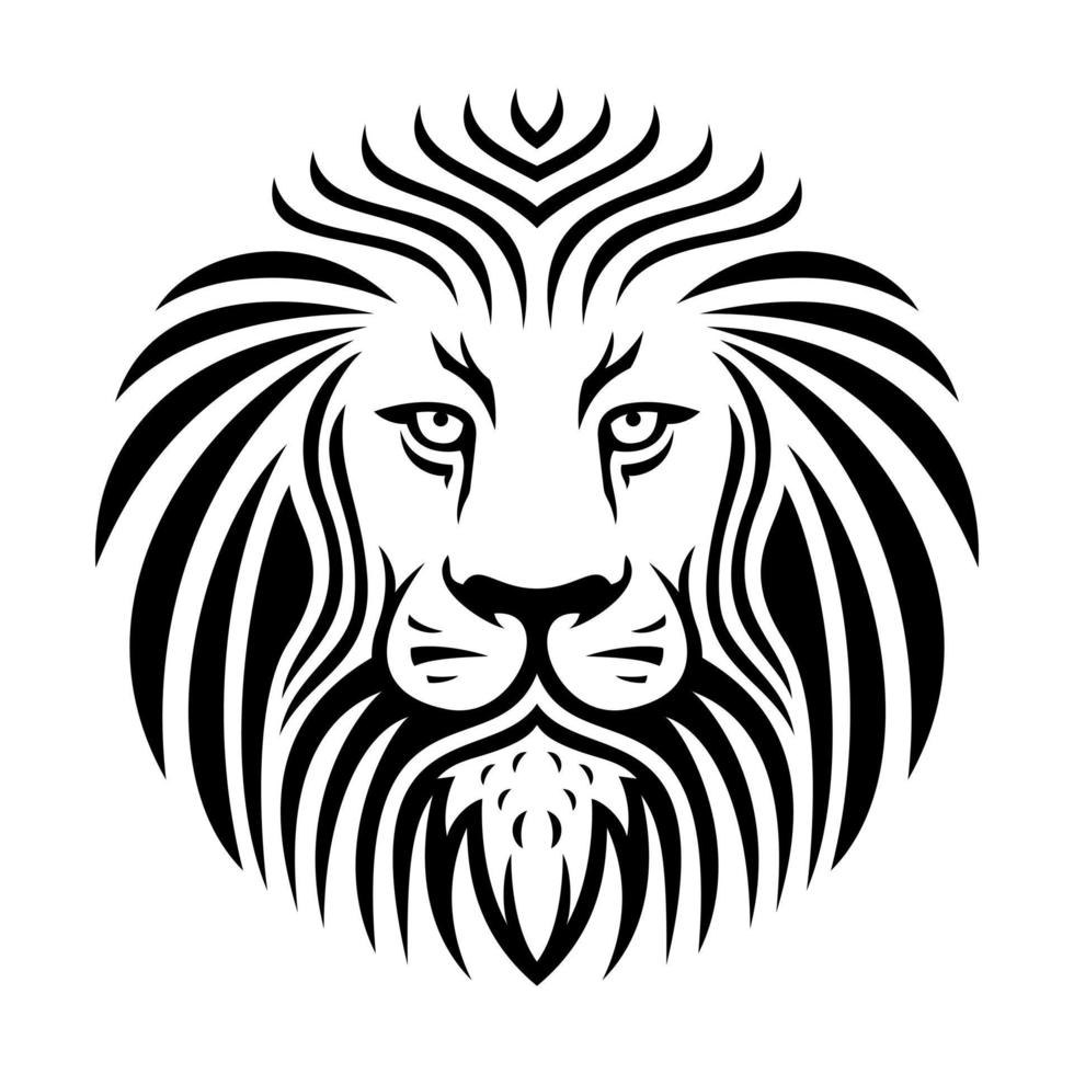 modèle de conception de logo tête de lion vecteur