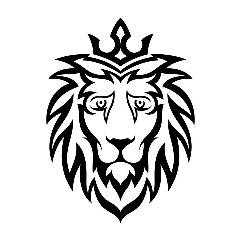 modèle de conception de logo tête de lion vecteur