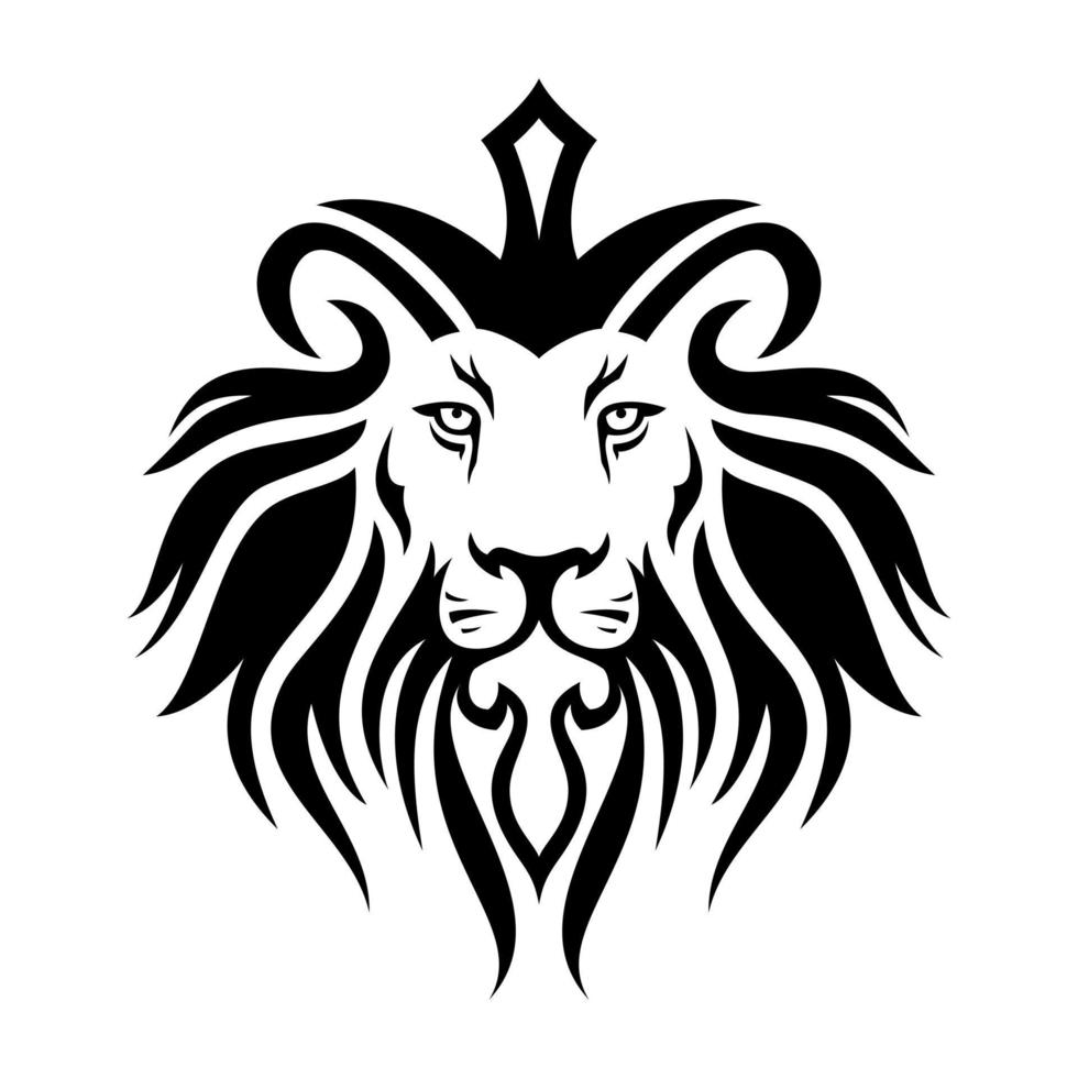 modèle de conception de logo tête de lion vecteur