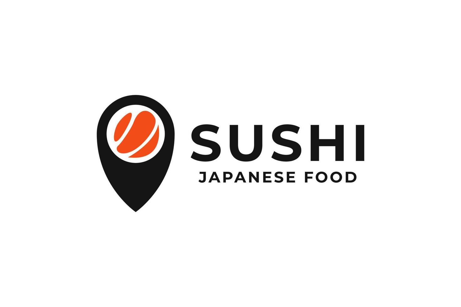 modèle de vecteur de conception de logo de sushi