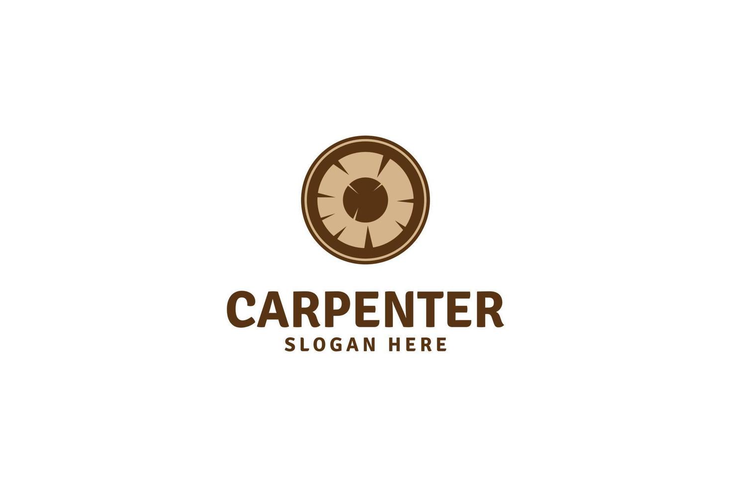 vecteur de conception de logo charpentier