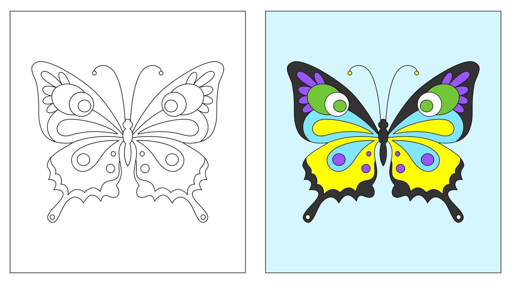 Vecteurs et illustrations de Papillon a colorier en téléchargement gratuit