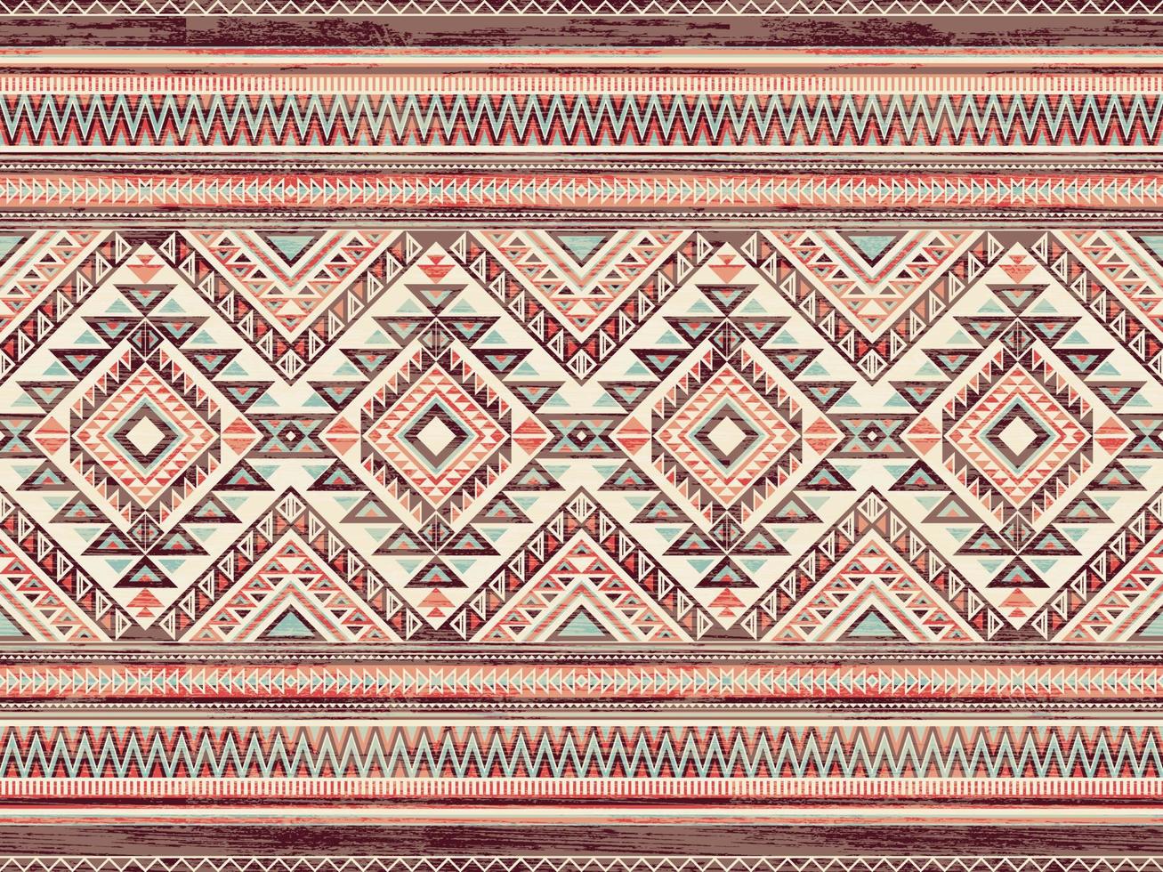 motif ethnique géométrique couleur transparente oriental. modèle sans couture. conception pour tissu, rideau, arrière-plan, tapis, papier peint, vêtements, emballage, batik, tissu, illustration vectorielle vecteur