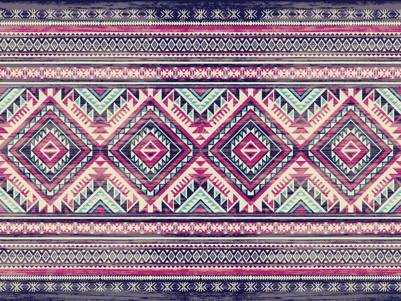 motif ethnique géométrique couleur transparente oriental. modèle sans couture. conception pour tissu, rideau, arrière-plan, tapis, papier peint, vêtements, emballage, batik, tissu, illustration vectorielle vecteur