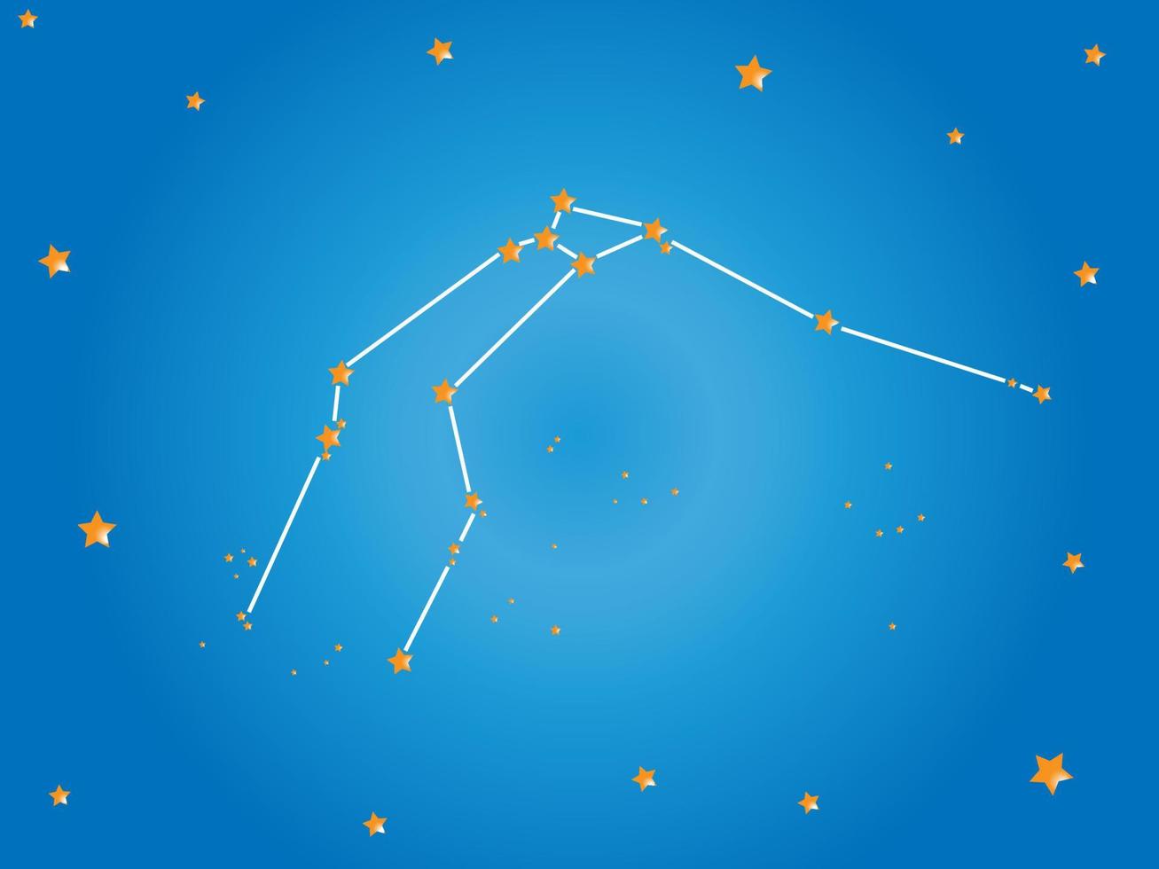 étoiles de la constellation du Verseau dans l'espace. signe du zodiaque lignes de constellation du verseau. illustration vectorielle. vecteur