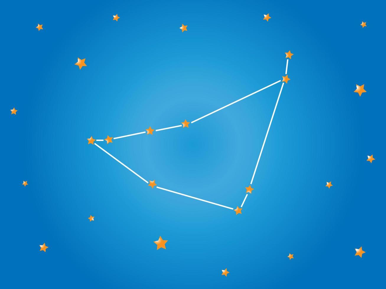 étoiles de la constellation du capricorne dans l'espace. signe du zodiaque capricorne lignes de constellation. illustration vectorielle. vecteur