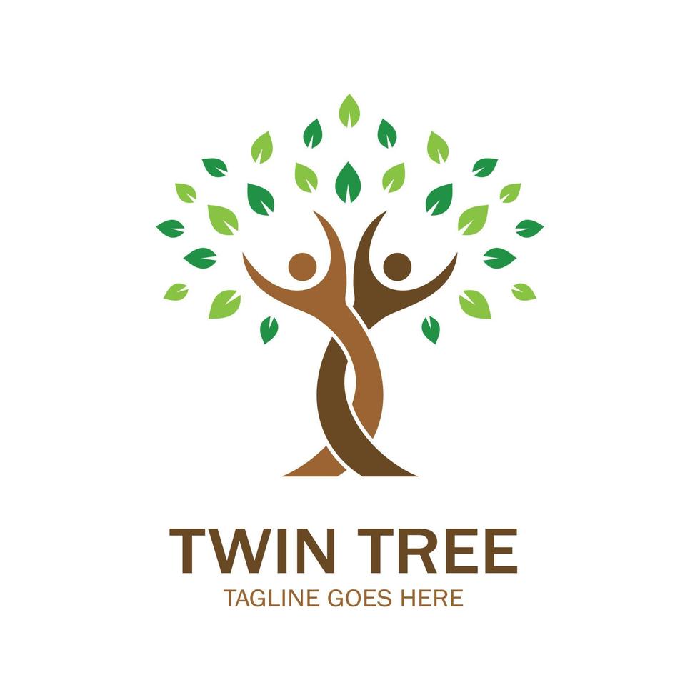 logo abstrait arbre vecteur
