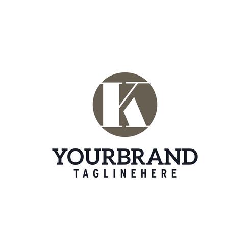 concept de vecteur lettre K cercle logo
