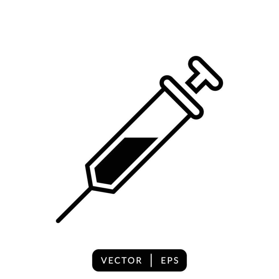 modèle de conception de vecteur icône seringue