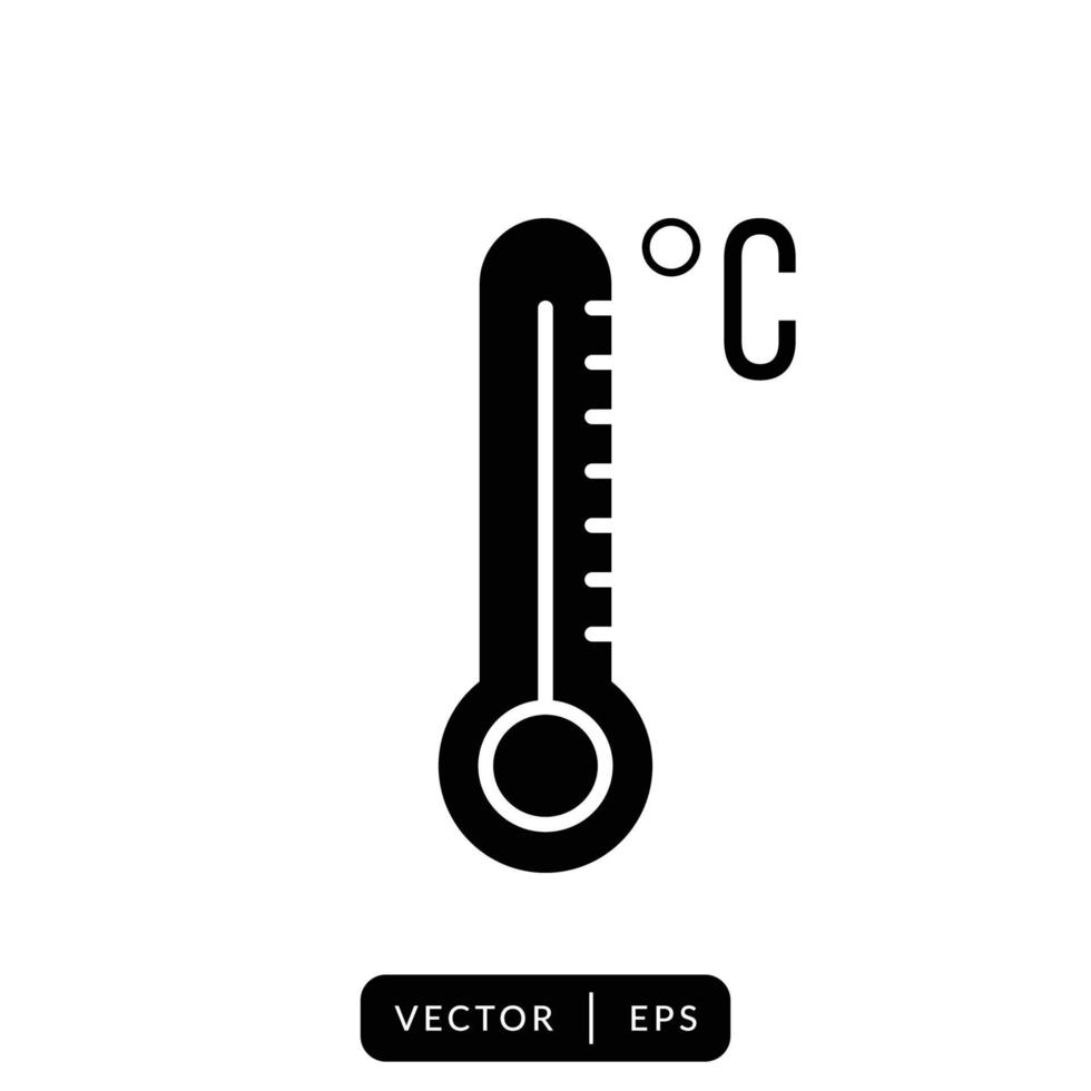 vecteur d'icône de thermomètre - conception de signe de symbole