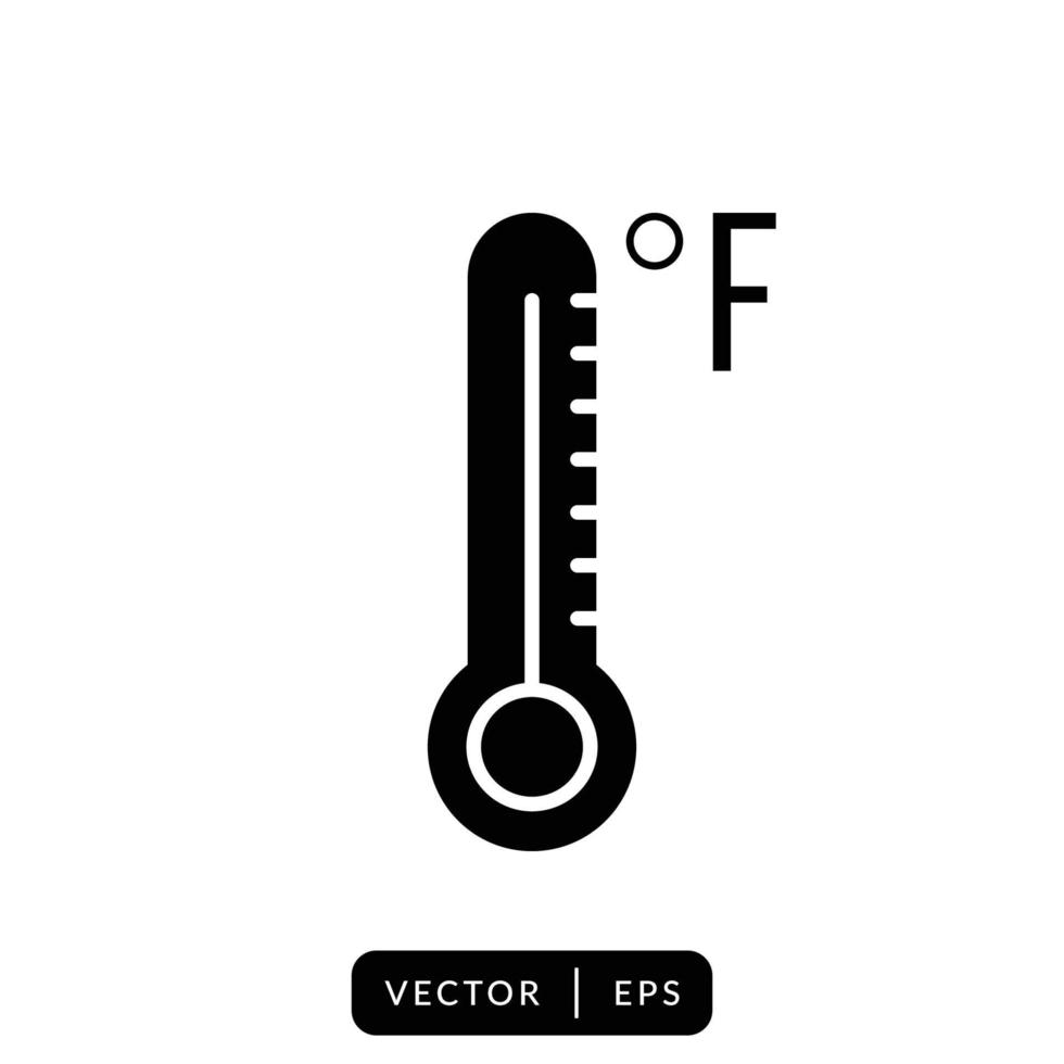 vecteur d'icône de thermomètre - conception de signe de symbole