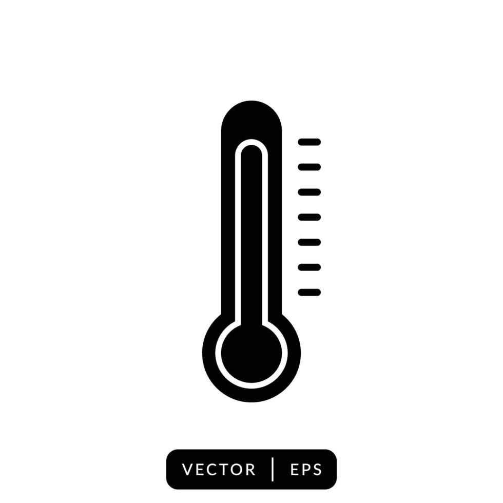 vecteur d'icône de thermomètre - conception de signe de symbole