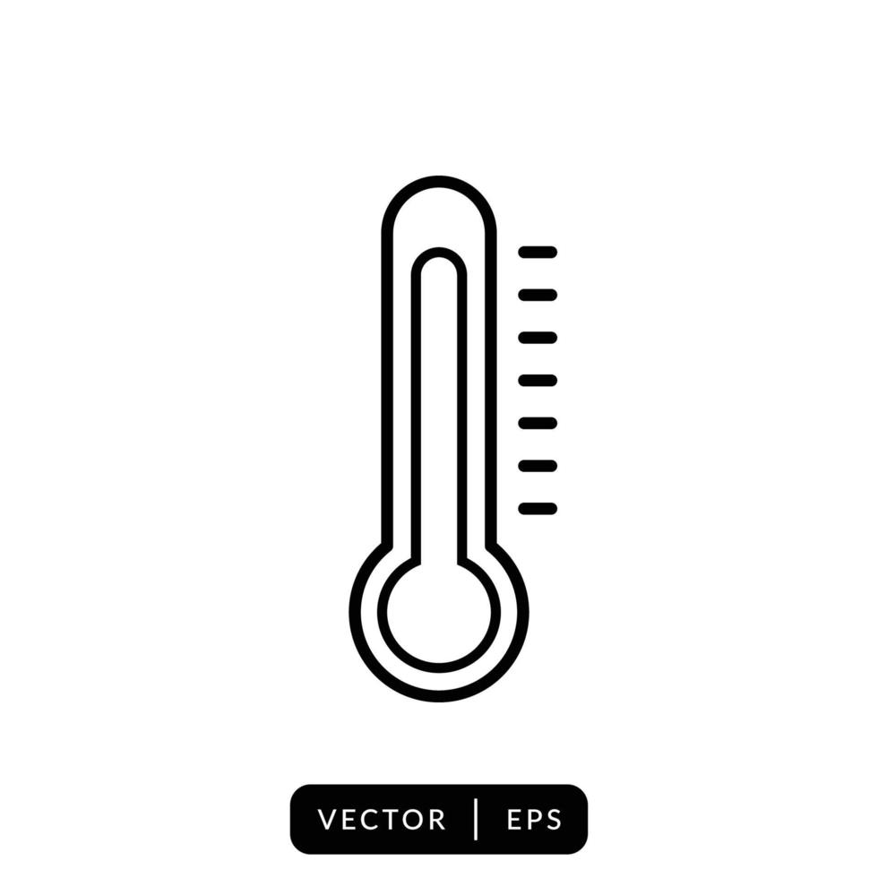 vecteur d'icône de thermomètre - conception de signe de symbole