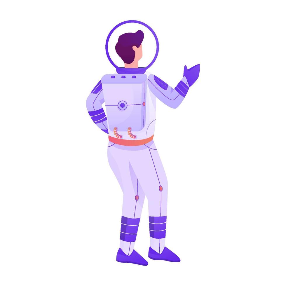 expliquant l'illustration de l'astronaute vecteur
