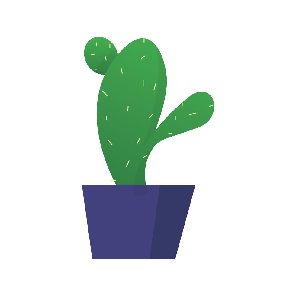 cactus dans une illustration de pot vecteur