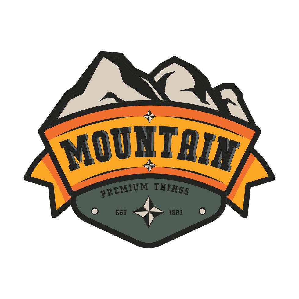 concept de logo de montagne vecteur