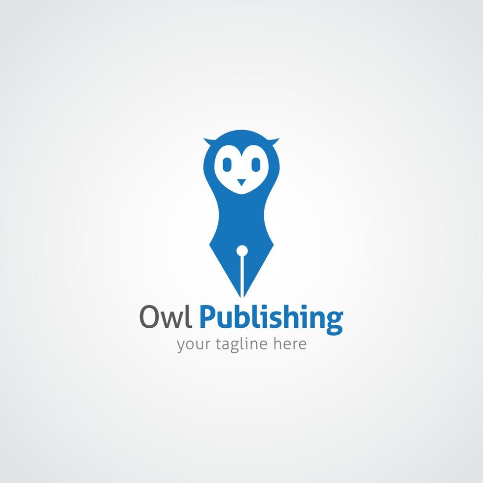 illustration de conception de vecteur de logo de hibou