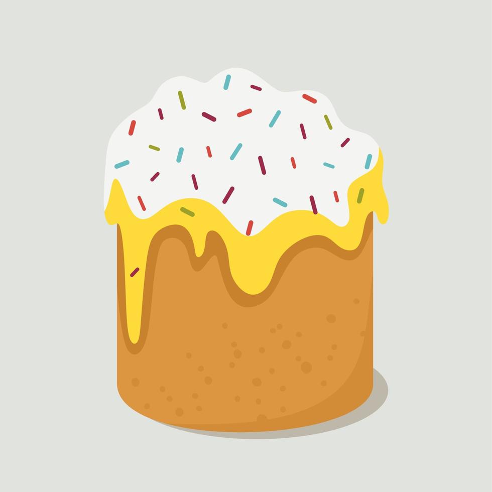 gâteau de Pâques festif. illustration vectorielle dans un style plat isolé sur fond blanc vecteur