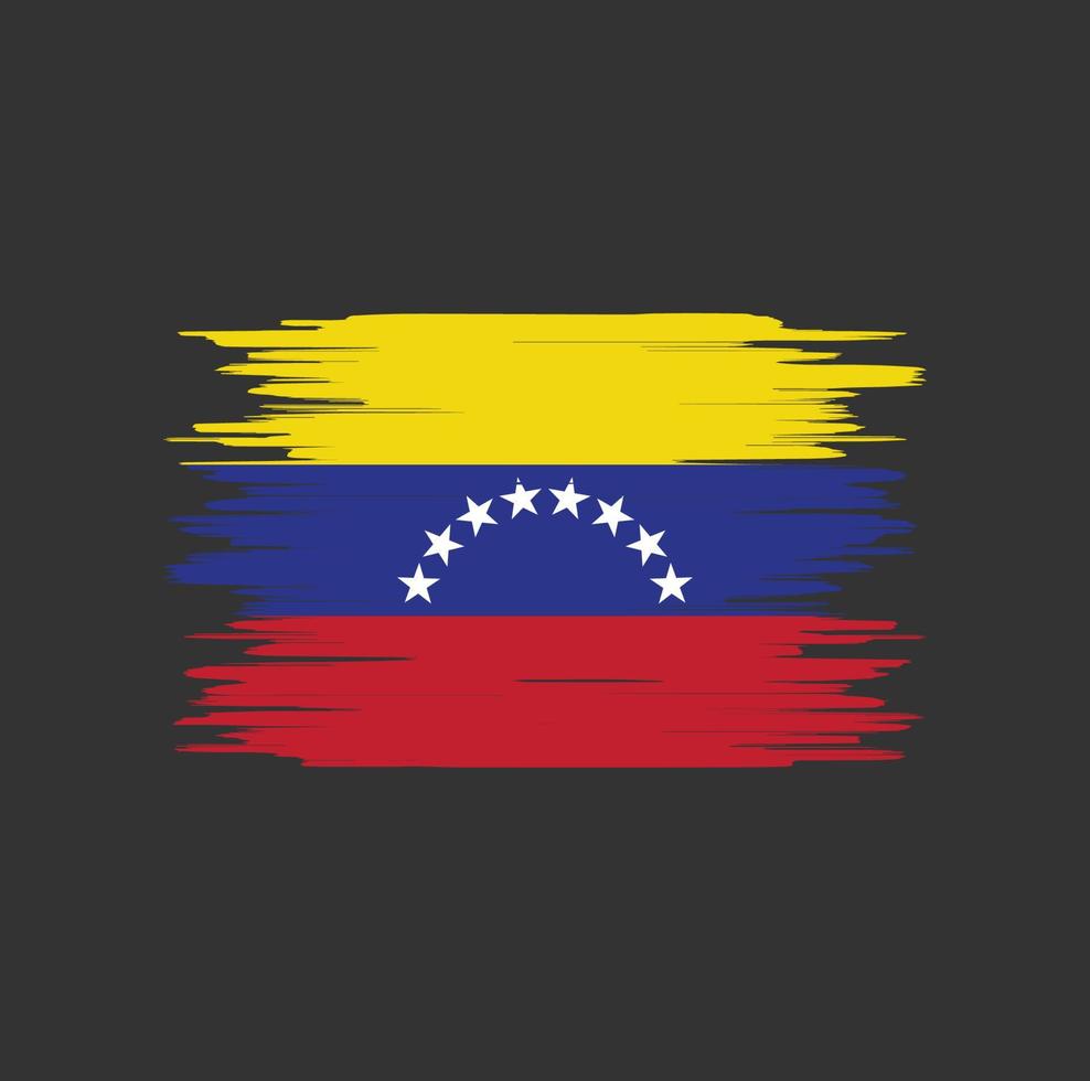 coup de pinceau drapeau venezuela, drapeau national vecteur