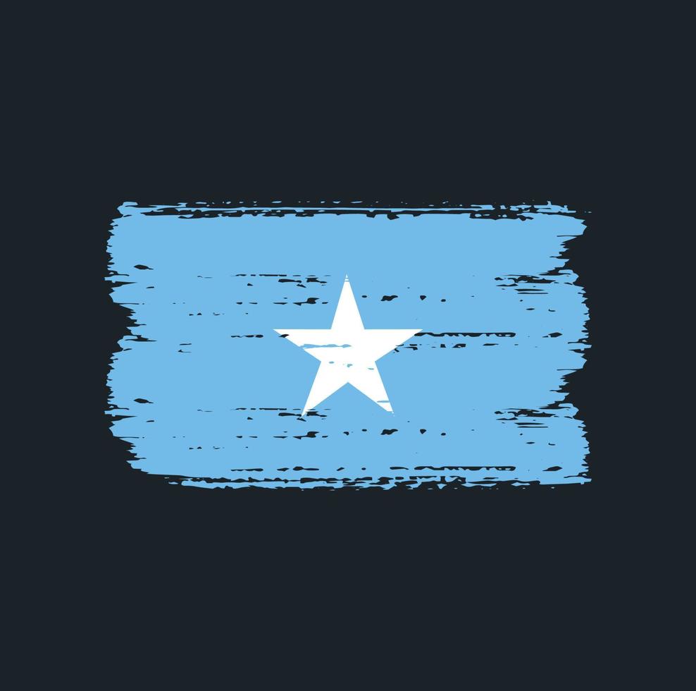 drapeau de la somalie avec style pinceau vecteur