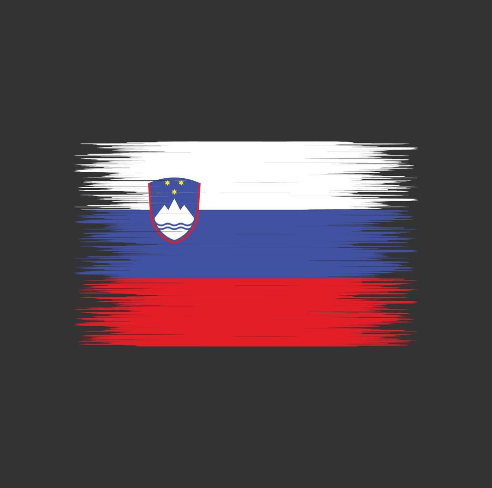 drapeau slovène coup de pinceau, drapeau national vecteur