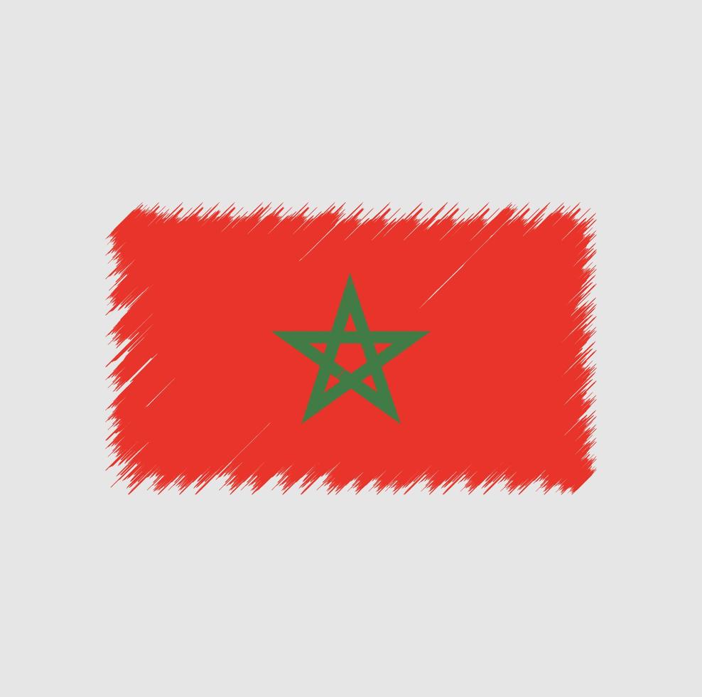 coup de pinceau drapeau maroc vecteur