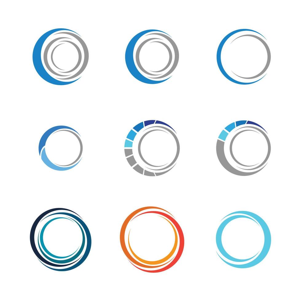 modèle de conception d'illustration d'icône de logo de cercle - vecteur