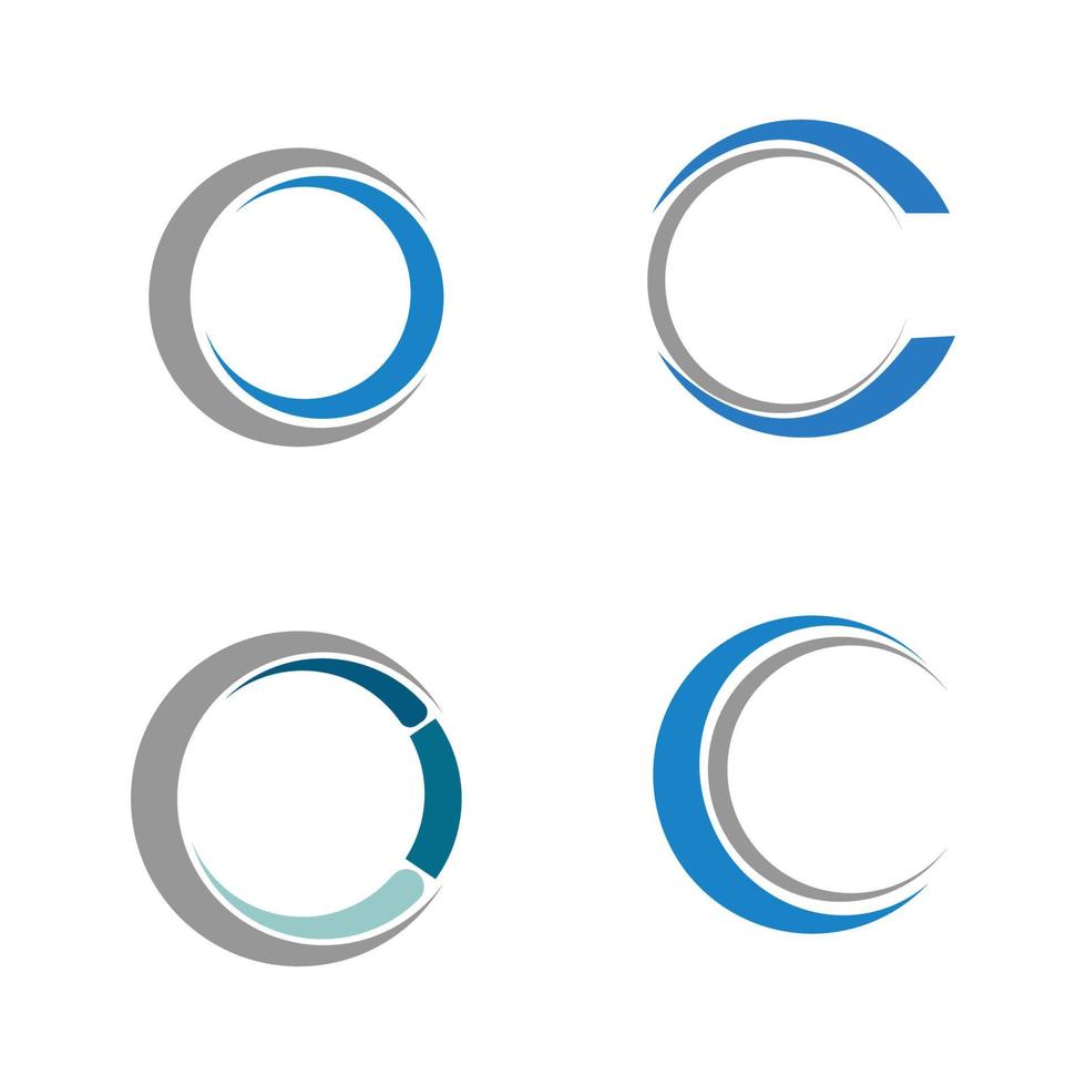 modèle de conception d'illustration d'icône de logo de cercle - vecteur