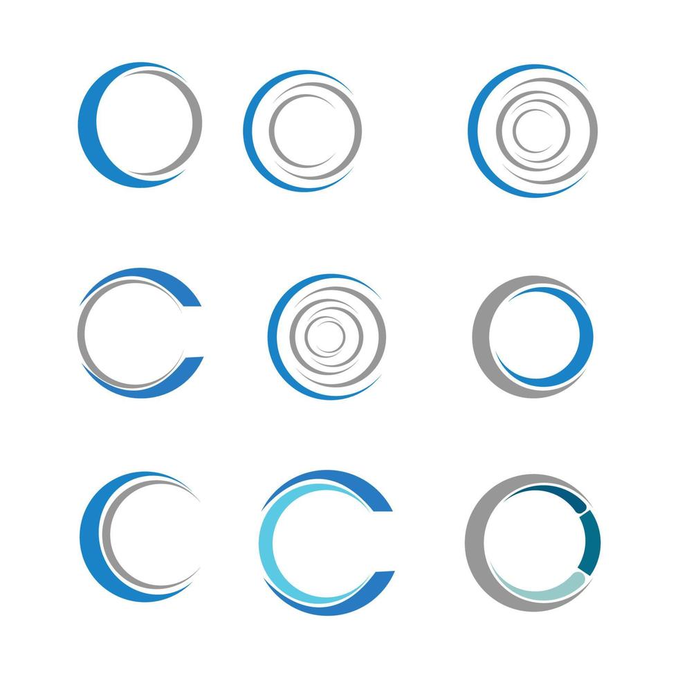 modèle de conception d'illustration d'icône de logo de cercle - vecteur