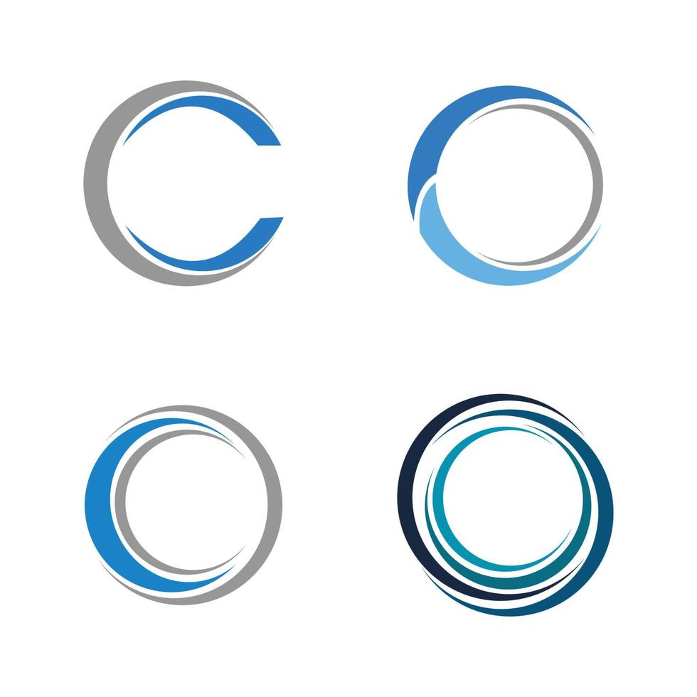 modèle de conception d'illustration d'icône de logo de cercle - vecteur
