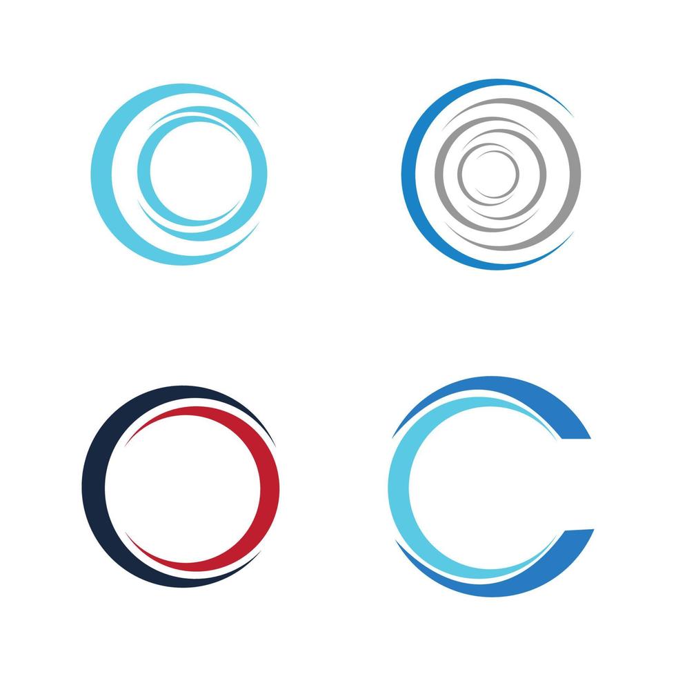 modèle de conception d'illustration d'icône de logo de cercle - vecteur