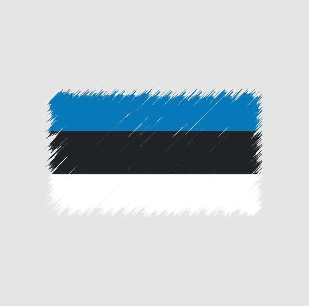 coup de pinceau drapeau estonie vecteur