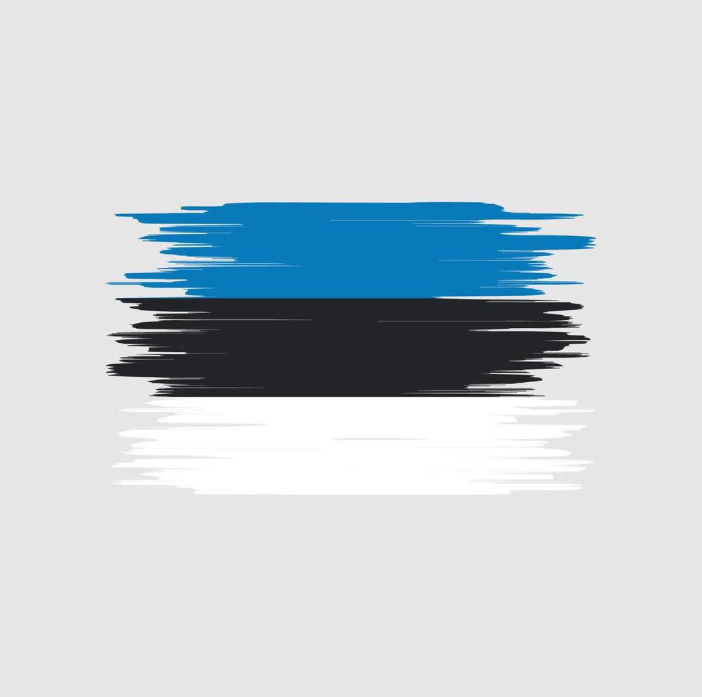 coup de pinceau drapeau estonie, drapeau national vecteur