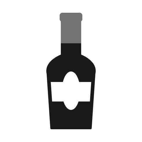 Icône de bouteille de vin de vecteur