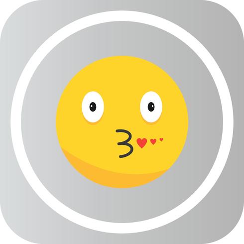 Icône Emoji de baiser de vecteur