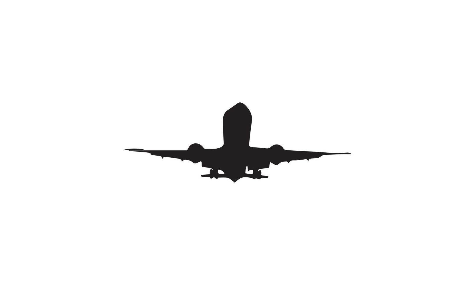 conception d'illustration vectorielle avion noir et blanc vecteur
